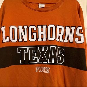 Pink Victoria Secret Burnt Orange Texas Longhorn Long Sleeve